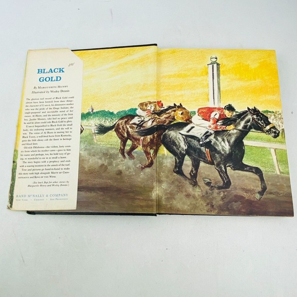 Vintage‎ Black Gold Marguerite Henry 1957 A First Edition Hardcover Dust Jacket - Picture 5 of 8